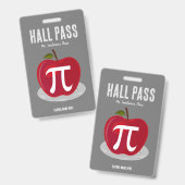 Apple Pie Hall Pass-badge Badge (Voor- en achterkant)