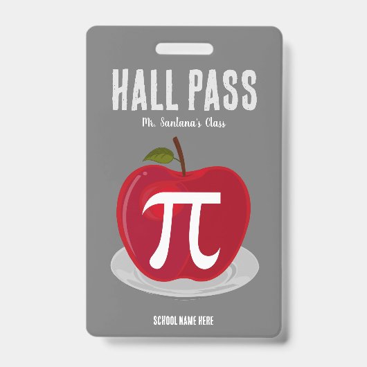Apple Pie Hall Pass-badge Badge (Voorzijde)