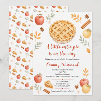 Apple Pie Herfst Baby Shower Kaart