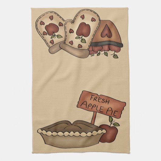 Apple Pie Kitchen Towel, vers Theedoek (Verticaal)