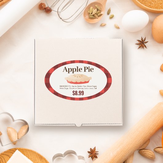 Apple Pie Label voor Bakkerijdozen