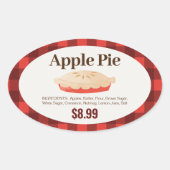 Apple Pie Label voor Bakkerijdozen (Voorkant)