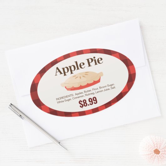 Apple Pie Label voor Bakkerijdozen (Envelop)