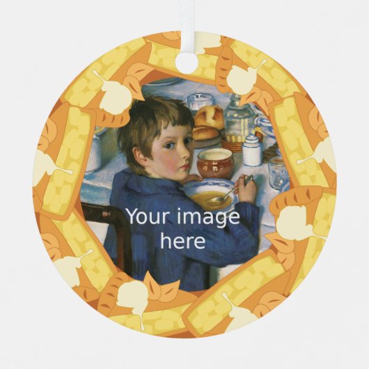 Apple pie lijst voor je foto - aangepaste tekst metalen ornament (Voorkant)