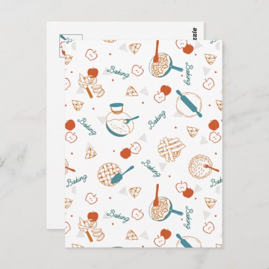 Apple Pie Lover Pattern Briefkaart (Voorkant / Achterkant)