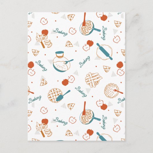 Apple Pie Lover Pattern Briefkaart (Voorkant)