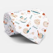 Apple Pie Lover Pattern Stropdas (Opgerold)