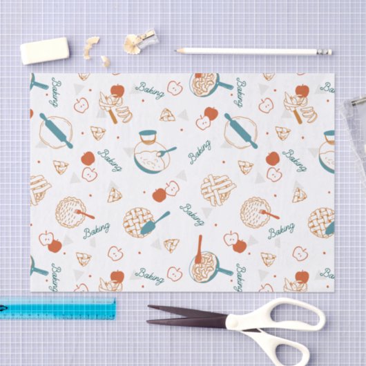 Apple Pie Lover Pattern Tissuepapier (Craft)