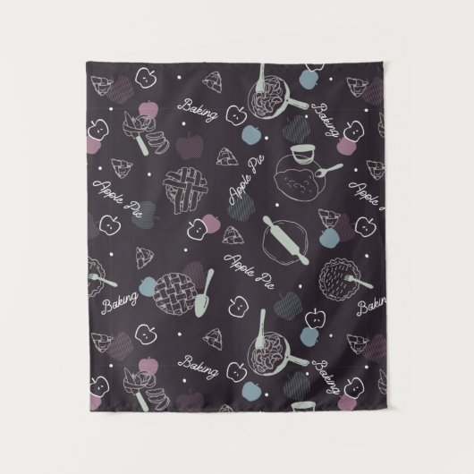 Apple Pie Lover Pattern Wandkleed (Voorkant)