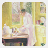 Apple Pie maken Vierkante Sticker (Voorkant)