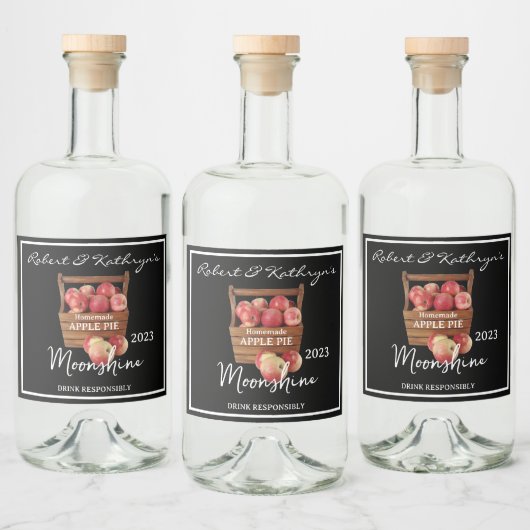 Apple Pie Moonshine - Gepersonaliseerd Likeurfles Etiket (Flessen)