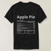 Apple Pie Nutrition Feit Funny Kerstmis Thanksgi T-shirt (Design voorkant)