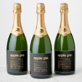 Apple Pie Nutrition Feit Funny Thanksgiving Chris Sparkling Wijnetiket (Flessen)