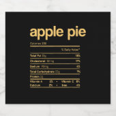Apple Pie Nutrition Feit Funny Thanksgiving Chris Sparkling Wijnetiket (Enkel label)