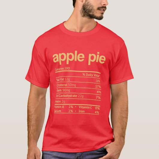 Apple Pie Nutrition Feit Funny Thanksgiving Chris T-shirt (Voorkant)