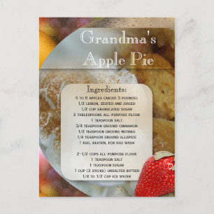 Apple Pie of Dessert Recipe Briefkaart