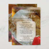 Apple Pie of Dessert Recipe Briefkaart (Voorkant / Achterkant)