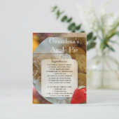 Apple Pie of Dessert Recipe Briefkaart (Staand voorkant)
