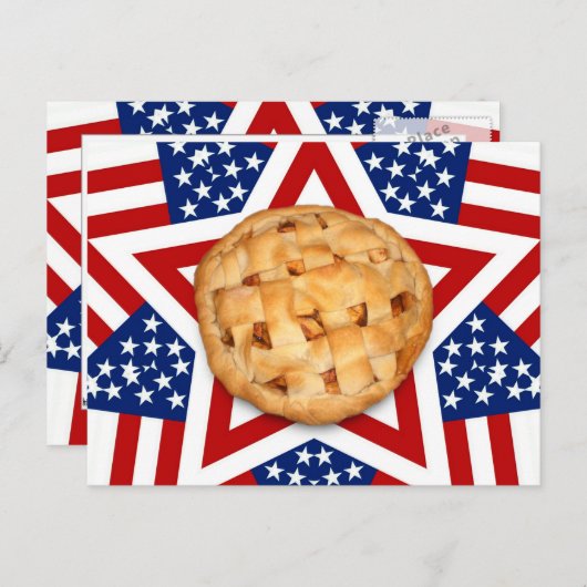 Apple Pie op sterren & Stripes Briefkaart (Voorkant / Achterkant)