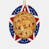 Apple Pie op sterren & Stripes Keramisch Ornament (Rechts)
