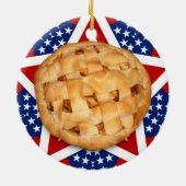Apple Pie op sterren & Stripes Keramisch Ornament (Achterkant)