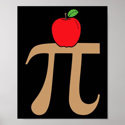 Apple Pie Pi Wiskunde Pun Poster (Voorkant)