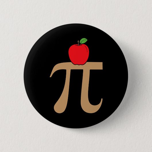 Apple Pie Pi Wiskunde Pun Ronde Button 5,7 Cm (Voorkant)