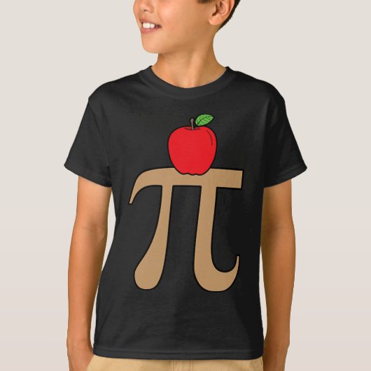 Apple Pie Pi Wiskunde Pun T-shirt (Voorkant)