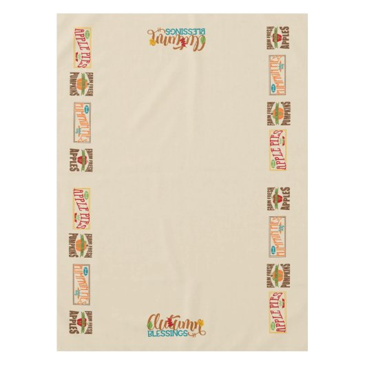 Apple Pie, Pumpkin Pie Herfst Tablecover Tafelkleed (Voorkant)