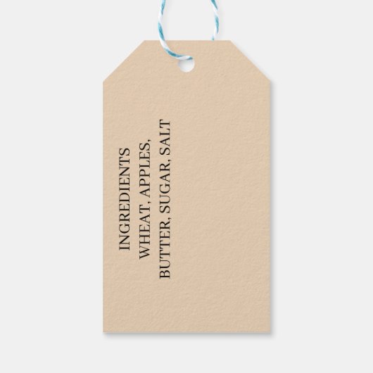 APPLE PIE rechthoekig Cadeaulabel (Achterkant)