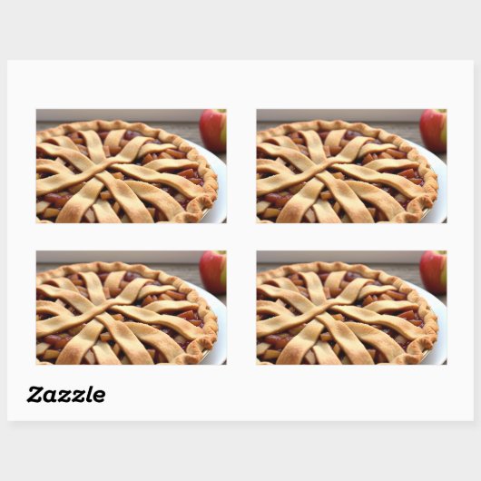 Apple Pie Rechthoekige Sticker (Vel)