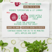 Apple Pie Recipe Gift Tea Kitchen Towelen Theedoek (Gevouwen)