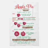 Apple Pie Recipe Gift Tea Kitchen Towelen Theedoek (Verticaal)
