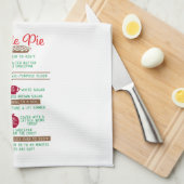 Apple Pie Recipe Kitchen Towel Theedoek (Quarter Fold)