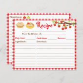 Apple Pie Recipe Red Gingham Recipe (Voorkant / Achterkant)