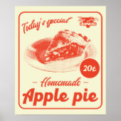 Apple Pie Retro Aesthetic Diner Promo Poster (Voorkant)