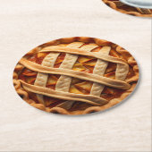 Apple Pie Ronde Kartonnen Onderzetter (Gebogen)