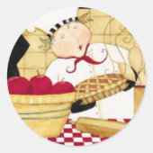 Apple Pie Ronde Sticker (Voorkant)