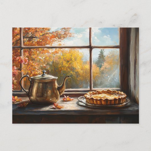 Apple Pie Rustic Kitchen Setting Briefkaart (Voorkant)