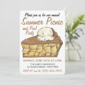 Apple Pie Slice a la Mode Ice Cream Dessert Picnic Kaart (Staand voorkant)