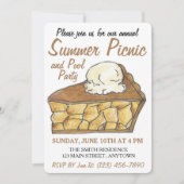 Apple Pie Slice a la Mode Ice Cream Dessert Picnic Kaart (Voorkant)