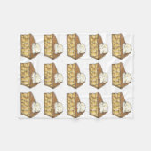 Apple Pie Slice a la Mode Ice Cream Foodie Sweet Fleece Deken (Voorkant (Horizontaal))