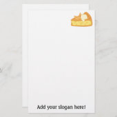 Apple Pie Slice Afbeelding: Tekst toevoegen om aan Briefpapier (Voorkant / Achterkant)