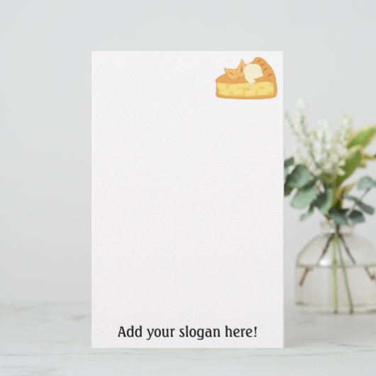 Apple Pie Slice Afbeelding: Tekst toevoegen om aan Briefpapier (Staand voorkant)