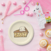 Apple Pie Slice Ice Cream a La Mode Dessert Piece Papieren Bordje (Feest)