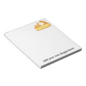 Apple Pie Slice-logo - aangepaste naam/bedrijfsgeg Notitieblok (Schuin)