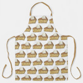 Apple Pie Slice Piece a la Mode Ice Cream Scoop Schort (Voorkant)