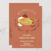 Apple Pie Thanksgiving Dinner Holiday Kaart (Voorkant / Achterkant)