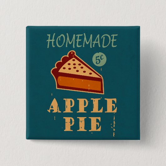 Apple Pie Vierkante Button 5,1 Cm (Voorkant)