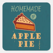 Apple Pie Vierkante Sticker (Voorkant)